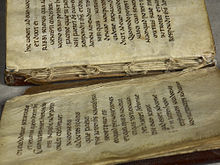 The_St_Cuthbert_Gospel_of_St_John._(formerly_known_as_the_Stonyhurst_Gospel)_is_the_oldest_intact_European_book._-_Sewing_(Add_Ms_89000)